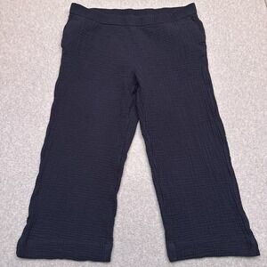 J. Jill Gauze‎ Wide Leg Crop Pants Women's PL Petite Large Blue Airy Mid-Rise